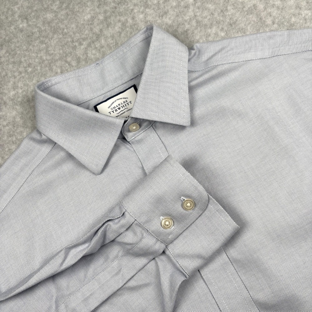 Charles Tyrwhitt Men's 16.5/33 Light Blue Non Iron Dress Shirt Classic Fit